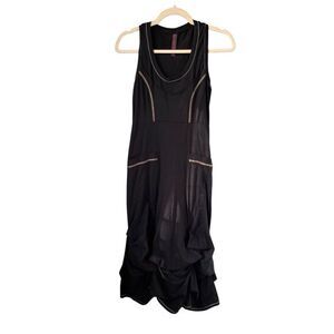 T2 VTG Aimee‎ G Pick-up Hem Dress Black Small